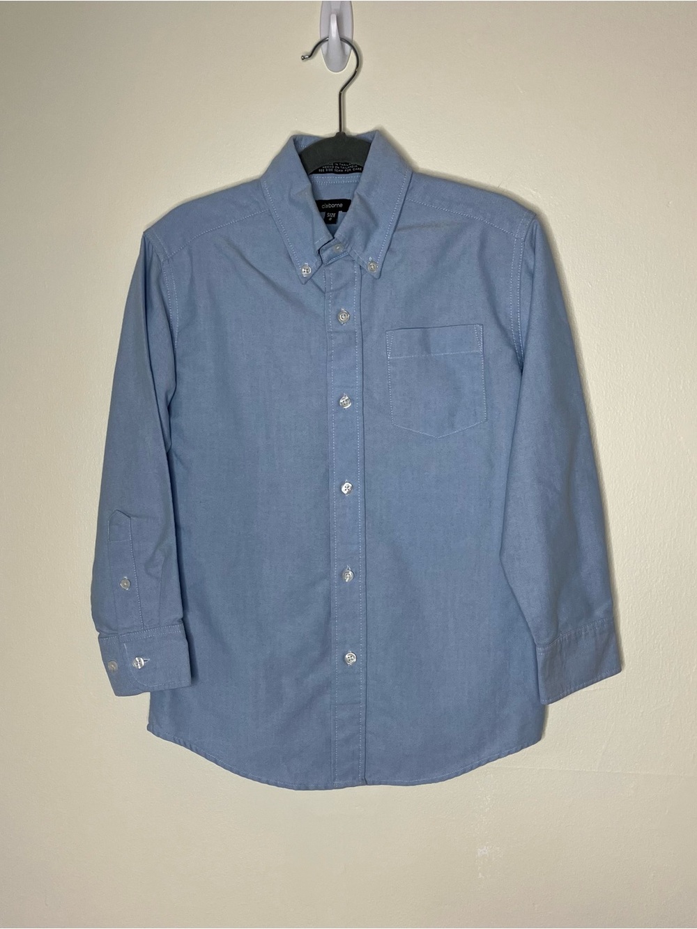 Claiborne boys blue poplin dress shirts 8